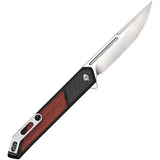 Begg Knives Kwaiken Linerlock Knife With D2 Satin Blade Black G10 Handle Carbon Fiber Inlay For EDC Enthusiasts by Begg Knives