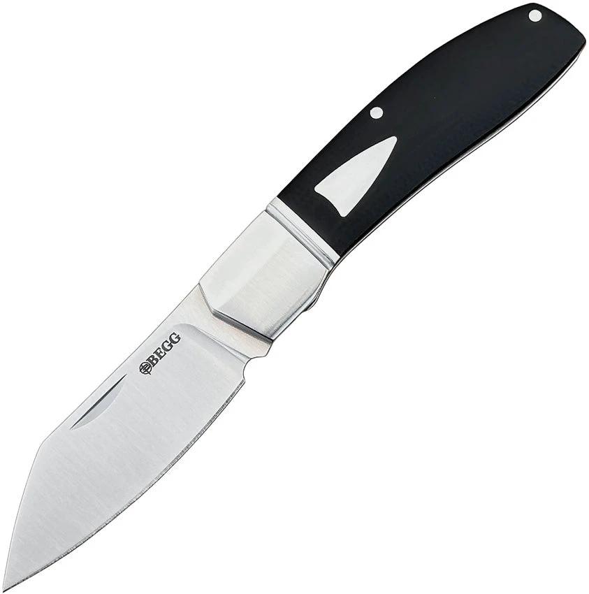 Begg Knives Slip Joint Sheepfoot Black G10 BG035 BZ011716L by Begg Knives