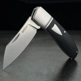 Begg Knives Slip Joint Sheepfoot BG035 Black G10 Handle 3In Satin 14C28N Blade EDC Storage Case Included by Begg Knives