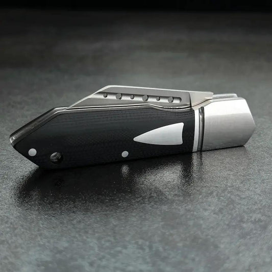 Begg Knives Bullet Train Slip Joint BG036 Reverse Tanto EDC Knife With Satin 14C28N Blade And G10 Handle by Begg Knives