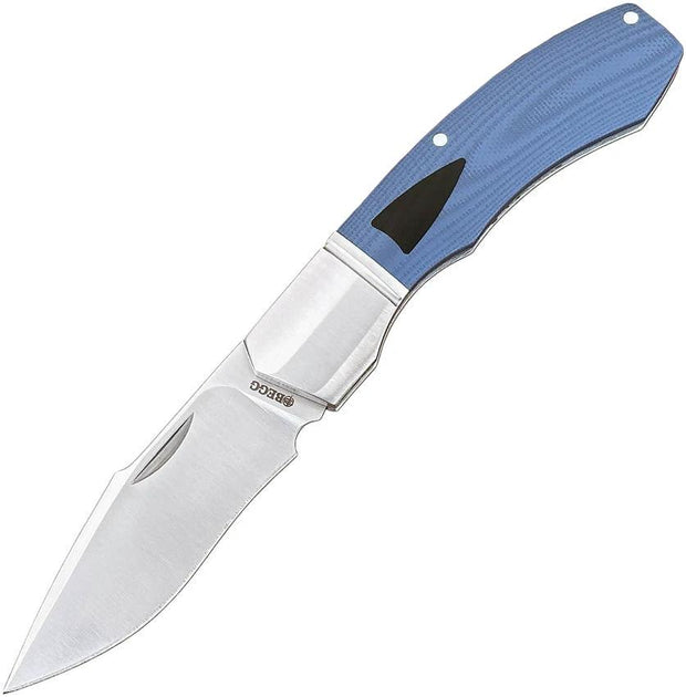 Begg Knives Recurve Slip Joint Blue G10 BG039 BZ011721L by Begg Knives