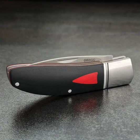 Begg Knives Black Widow Slip Joint EDC Knife For Everyday Carry Premium 3 Inch Satin Blade 14C28N by Begg Knives