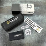 Begg Knives Mini Hunter Slip Joint EDC Pocket Knife With Satin 14C28N Blade Orange Black G10 by Begg Knives