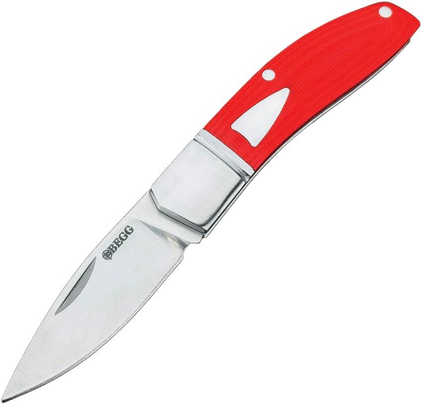 Begg Knives Mini Hunter Slip Joint Red BG044 BZ011715S by Begg Knives