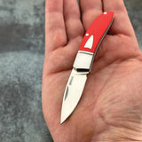 Begg Knives Mini Hunter Slip Joint Red G10 BG044 Premium EDC Knife With Satin 14C28N Sandvik Blade by Begg Knives