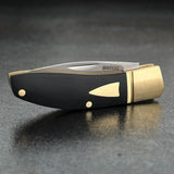 Begg Knives Mini Hunter Slip Joint Knife For EDC Enthusiasts Premium Black G10 Handle Satin 14C28N Blade by Begg Knives
