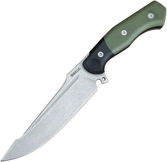 Begg Knives Alligator Fixed Blade Green BG050 BZ011735 by Begg Knives