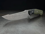 Begg Knives Alligator Fixed Blade Knife With Harpoon Tip 14C28N Stainless Green G10 Handle For Outdoorsmen Rugged Ready by Begg Knives