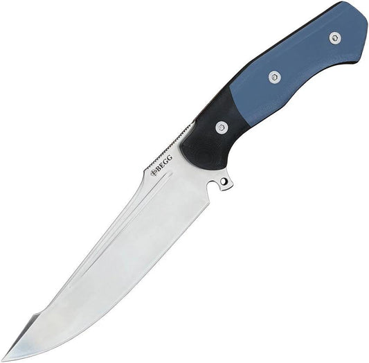 Begg Knives Alligator Fixed Blade Blue BG051 BF011735 by Begg Knives
