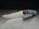 Begg Knives Alligator Fixed Blade Knife For Outdoorsmen Premium Harpoon Tip Full Tang Blue G10 Handle by Begg Knives