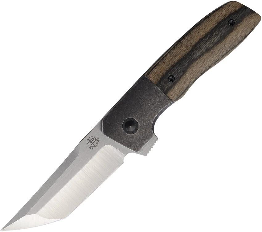 Begg Knives Seishin Bolster Lock Birch BG054SEISHIN GREY PACKAWOOD by Begg Knives