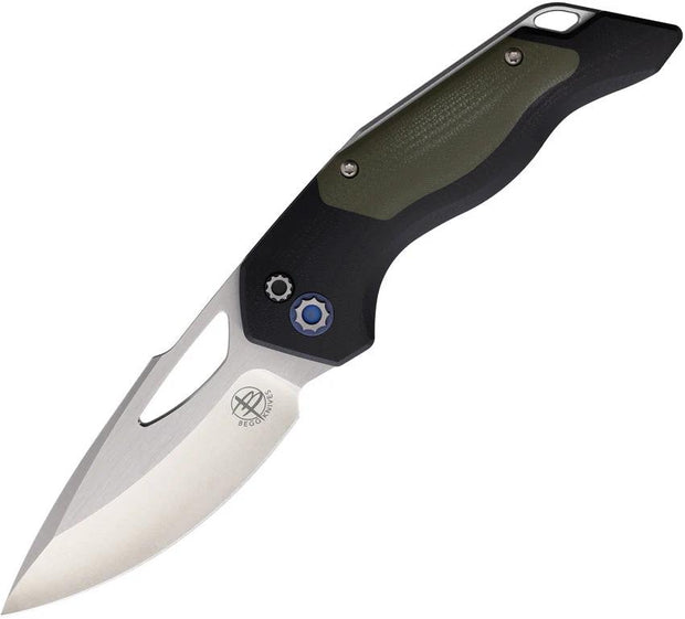 Begg Knives Galaxy Button Lock Blk/Grn GALAXY BLACK GREEN INLAY CRYO by Begg Knives