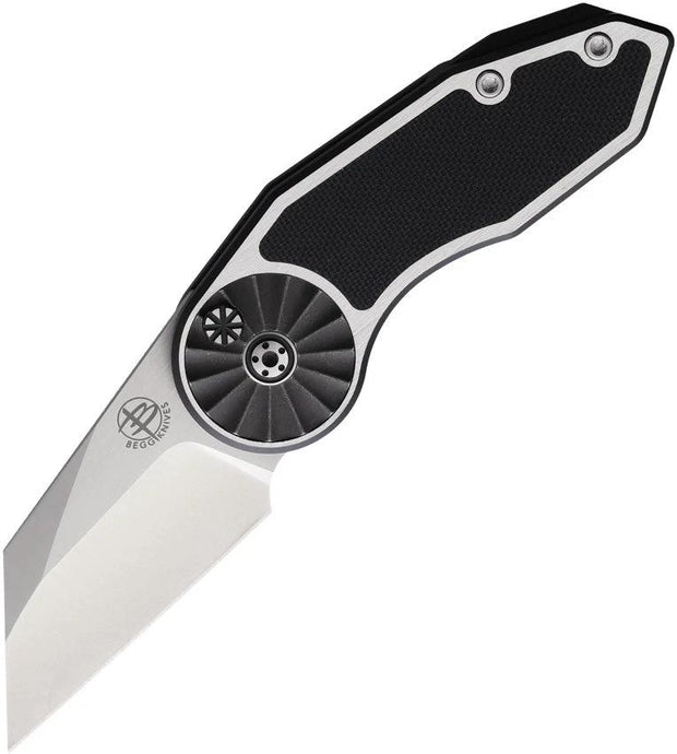 Begg Knives Micro Burst Button Lock Rose MICRO BURST ROSETTE BLACK by Begg Knives