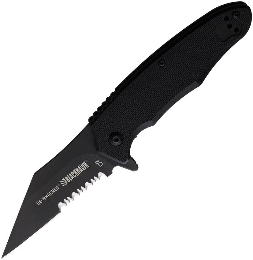 Blackhawk Be-Wharned Linerlock A/O BH15BW211BK by Blackhawk