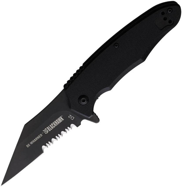Blackhawk Be-Wharned Linerlock A/O BH15BW211BK by Blackhawk