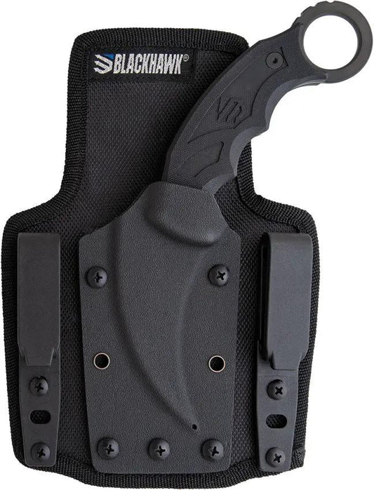 Blackhawk Garra Fixed Blade Karambit 3.5in D2 Blade Black GRN Handle Full Tang for Tactical Self Defense by Blackhawk
