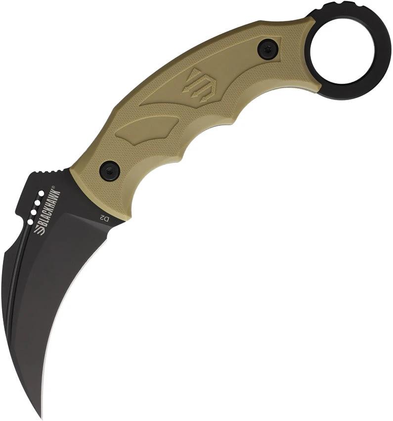Blackhawk Garra Karambit 3 Linerlock Tactical Knife With DLC D2 Tool Steel Blade And Tan G10 Handle by Blackhawk