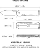 Big Idea Design Ti Pocket Framelock Knife 4 Inch Closed S35VN Blade Titanium Handle EDC by Big Idea Design