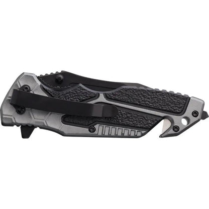 United Cutlery Rampage Tactical Linerlock BK6494 Knife - Compact EDC Blade With 3.5 Inch Black Tanto by United Cutlery