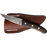 BenJahmin Premium Damascus Fixed Blade Knife 8 Inch Full Tang Buffalo Horn Handle For Outdoor Enthusiasts by BenJahmin Knives