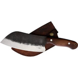 BenJahmin Camp Cleaver BK A030 7Inch Stainless Blade Full Tang Outdoor Enthusiasts Knife With Brown Wood Handle by BenJahmin Knives