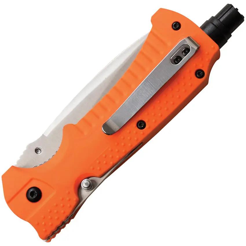 Busted Knuckle Linerlock Knife Orange Handle EDC Versatile Satin Blade 3.5 Inch Belt Cutter by Busted Knuckle