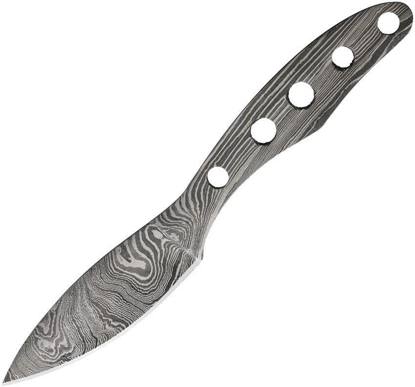Knifemaking Damascus Knife Blade w/ Guard BL16 DM by Knifemaking
