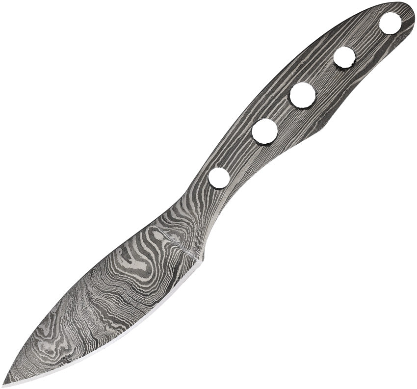 Knifemaking Damascus Knife Blade w/ Guard  BL16 DM
