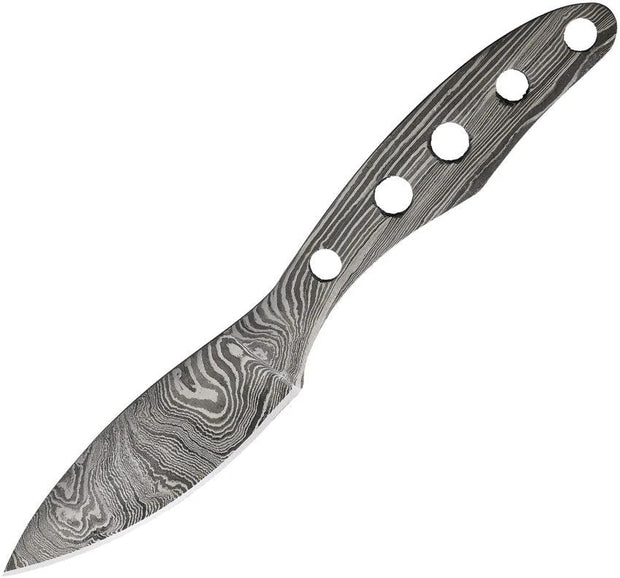 Knifemaking Damascus Knife Blade w/ Guard BL16 DM by Knifemaking