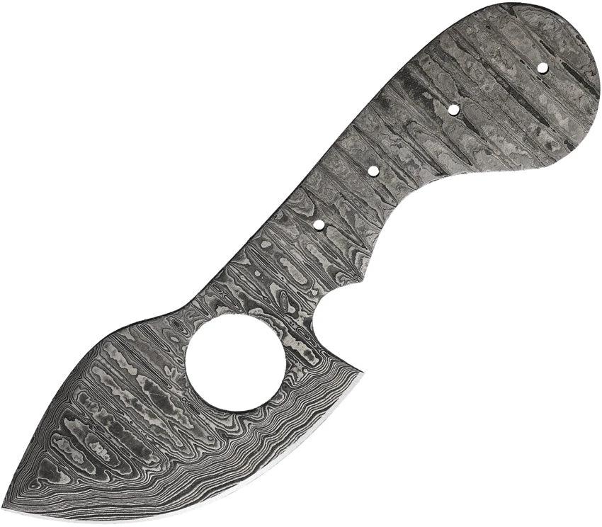 Knifemaking Damascus Knife Blade BL-13DM NO GUT HOOK by Knifemaking