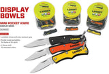 Lansky Mini Lockback Bowl Knife Set for Collectors Display 2.25in Satin Clip Point Blade Multicolor Handles by Lansky