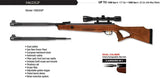Beeman Sportsman Series Air Rifle 10622GP Dual Caliber 177 And 22 Gas Ram European Hardwood Stock Scope For Shooters by Beeman