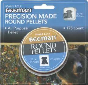 Beeman 22 Cal Round Pellets All Purpose 175 Count Tin Hang Pack For Air Rifles Premium Quality by Beeman