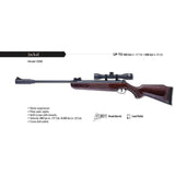 Beeman Jackal Air Rifle 2066 800fps Break Barrel With 4x32 Scope Fiber Optic Sights Hardwood Stock For Target Shooters by Beeman