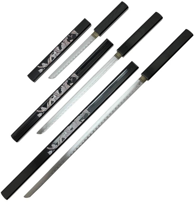 Bishamon Samurai Sword 3 Piece Set SA125BK-DG by Bishamon