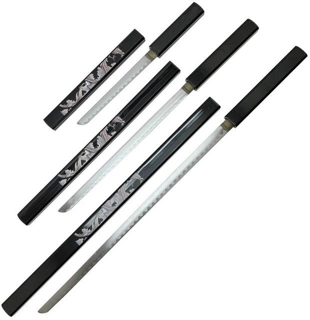 Bishamon Samurai Sword 3 Piece Set SA125BK-DG by Bishamon