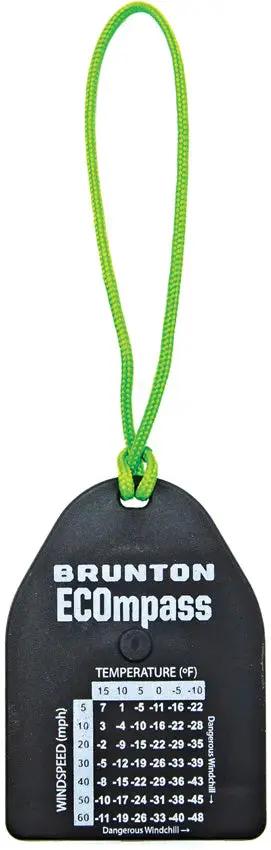 Brunton Tag Along Chill ECOmpass Outdoor Compass With Fahrenheit Thermometer 5 Degree Resolution For Hikers by Brunton