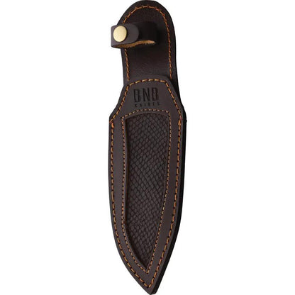 BucknBear Blue Pro Lite Hunter Damascus Knife With Full Tang Micarta Handle And Belt Sheath by BucknBear