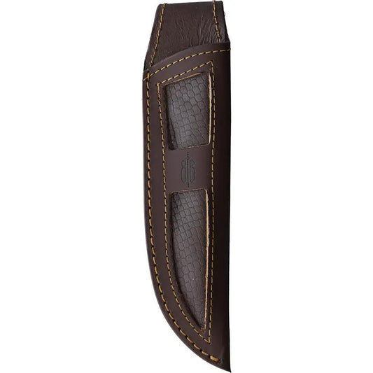 BucknBear Damascus Hunter Knife 4.25In Blade Full Tang Bone Wood Handle Leather Sheath For Outdoorsmen by BucknBear