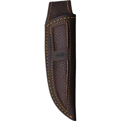 BucknBear Hunter Damascus Clip Point Knife With Full Tang 9 Inch Blade Red Pakkawood Ebony Handle by BucknBear