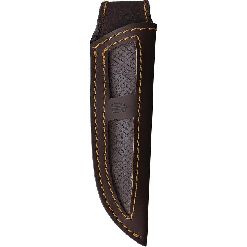 BucknBear Damascus Clip Point Hunting Knife 9 Inch Full Tang Ebony Wood Handle Leather Sheath Outdoorsmen by BucknBear