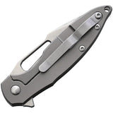BucknBear Titanium Framelock Knife With Damascus Blade And Premium Satin Titanium Handle For EDC Enthusiasts by BucknBear