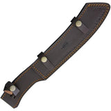BucknBear 9 Inch Damascus Wharncliffe Machete Full Tang Burl Rosewood Handle Lanyard Hole Leather Sheath Survival by BucknBear