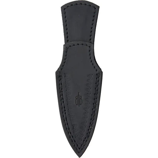 BucknBear Damascus Dagger 4 Inch Double Edge Blade Full Tang With Wood And Bone Handle Leather Sheath For Collectors by BucknBear