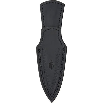 BucknBear Damascus Dagger 4 Inch Double Edge Blade Full Tang With Wood And Bone Handle Leather Sheath For Collectors by BucknBear