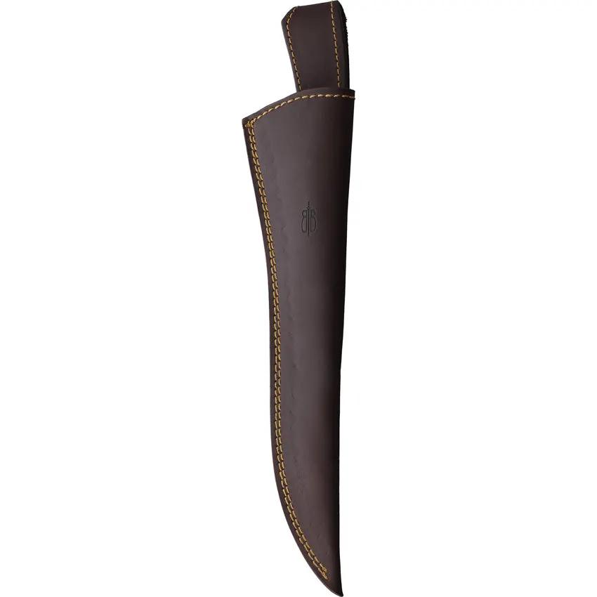 BucknBear Fisherman Fillet Knife 9 Inch Blade Full Tang Durable Wood Handle Leather Belt Sheath For Anglers by BucknBear