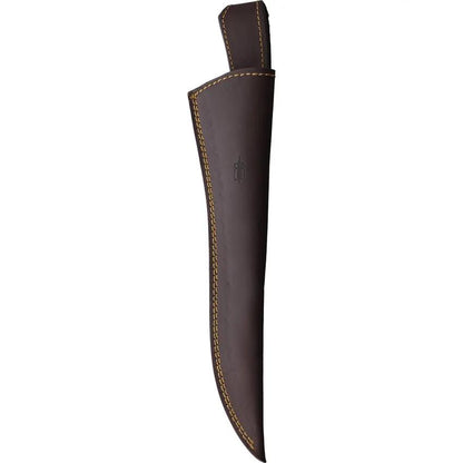 BucknBear Fisherman Fillet Knife 9 Inch Blade Full Tang Durable Wood Handle Leather Belt Sheath For Anglers by BucknBear