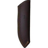 BucknBear Recurve Wood Hunter Knife Damascus Blade Eight And A Half Inch Full Tang Leather Belt Sheath For Hunters by BucknBear