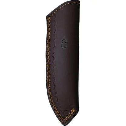 BucknBear Recurve Wood Hunter Knife Damascus Blade Eight And A Half Inch Full Tang Leather Belt Sheath For Hunters by BucknBear