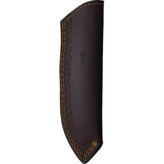 BucknBear Recurve Wood Hunter Knife Damascus Blade Eight And A Half Inch Full Tang Leather Belt Sheath For Hunters by BucknBear